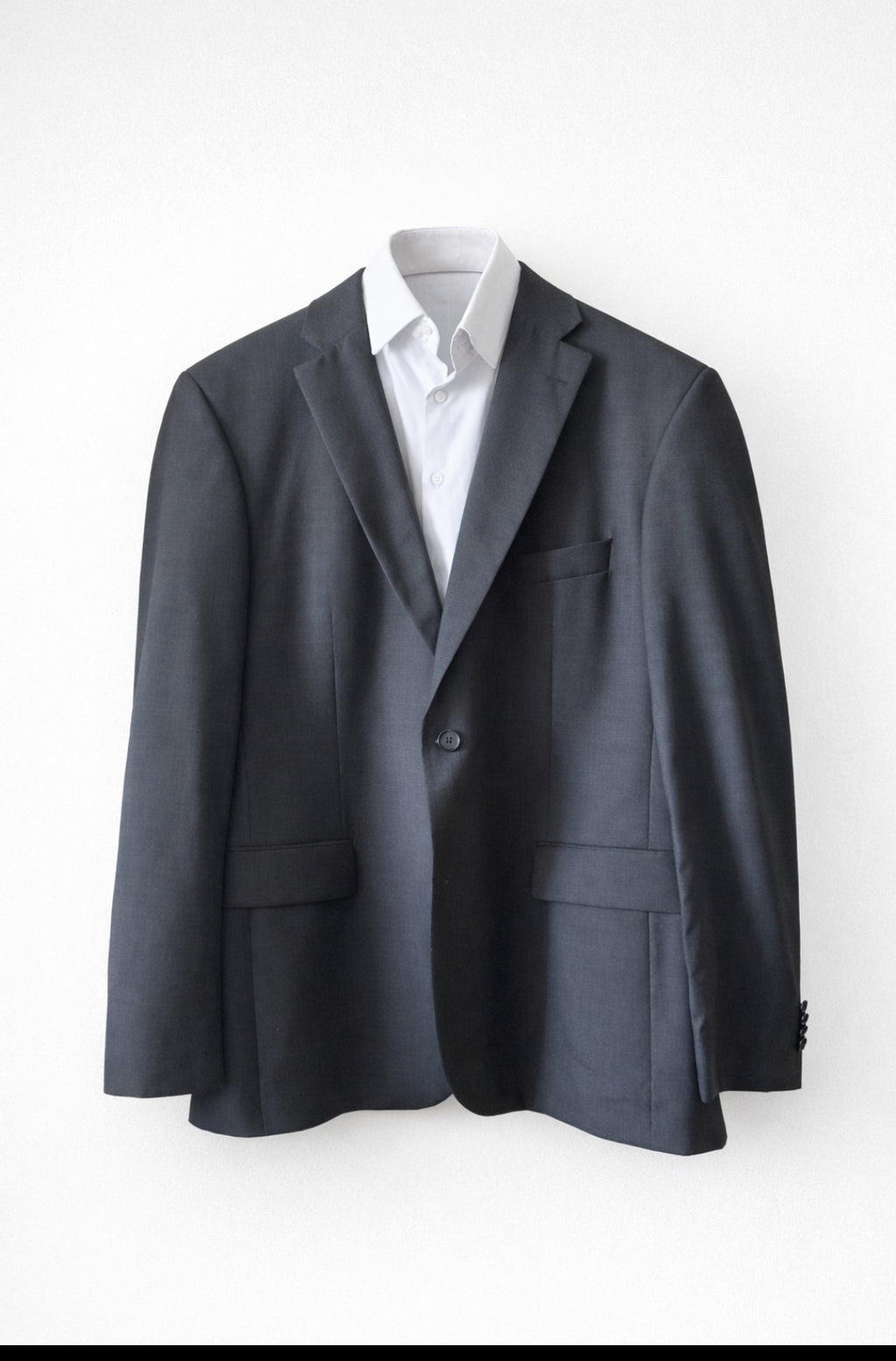 Sacou gri antracit din lână virgină 100% elegant, smart casual, potrivit pentru orice ocazie